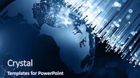  Presentation with fiber optics - Colorful PPT layouts enhanced with abstract high tech media - fiber optics background with lots backdrop and a navy blue colored foreground
