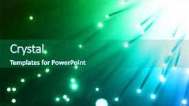 Presentation with fiber optics - Beautiful presentation design featuring abstract high tech media - fiber optics backdrop and a ocean colored foreground