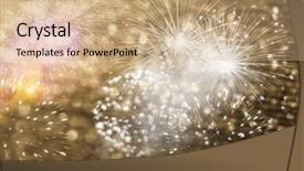  Presentation with card holiday flowers abstract - Slides with abstract holiday background with fireworks background and a coral colored foreground