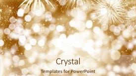  Presentation with lunar new year ox - Beautiful presentation theme featuring abstract holiday background with new backdrop and a lemonade colored foreground