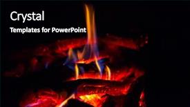  Presentation with futuristic deep web abstract - Cool new presentation theme with abstract hot embers in darkness backdrop and a  colored foreground