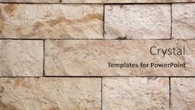  Presentation with brick wall texture - PPT layouts enhanced with abstract-illustration-of-brick-wall background and a soft green colored foreground