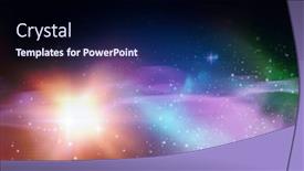  Presentation with shining stars - PPT theme enhanced with abstract-illustration-of-colorful-nebula background and a navy blue colored foreground