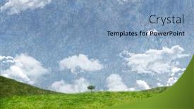  Presentation with abstract blue texture - PPT theme with abstract-illustration-of-distressed-overlay background and a light blue colored foreground