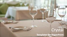  Presentation with business abstract - Slide deck featuring abstract image of a celebratory background and a coral colored foreground