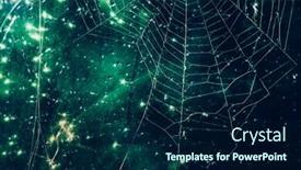  Presentation with spider web - Slide deck enhanced with abstract-image-of-a-spider background and a navy blue colored foreground