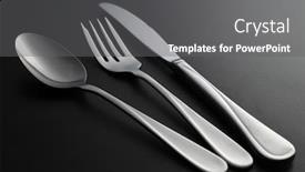  Presentation with connect dots abstract dark - Colorful slide set enhanced with abstract-image-of-knife-spoon backdrop and a gray colored foreground