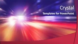  Presentation with abstract circles blur night street - Colorful PPT theme enhanced with abstract image of night lights backdrop and a navy blue colored foreground