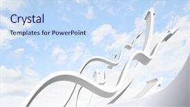  Presentation with 3d abstract architecture white - Amazing theme having abstract image with white arrows backdrop and a sky blue colored foreground