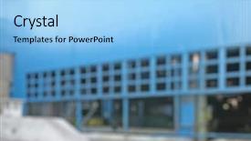  Presentation with steel factory - Slide deck enhanced with abstract industrial steel factory hall background and a light blue colored foreground