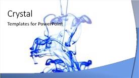  Presentation with ink - PPT layouts consisting of abstract ink squirted into water background and a white colored foreground