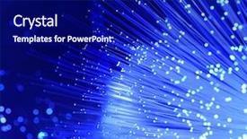  Presentation with abstract blue technology - Colorful presentation theme enhanced with abstract internet technology fiber optic backdrop and a navy blue colored foreground