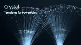  Presentation with fiber optic - Cool new slide set with abstract-internet-technology-fiber-optic backdrop and a wine colored foreground