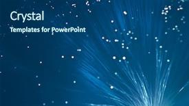  Presentation with fiber optic - Presentation design enhanced with abstract internet technology fiber optic background and a ocean colored foreground