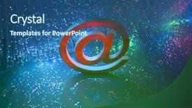  Presentation with optic - Theme having abstract internet technology fiber optic background and a  colored foreground