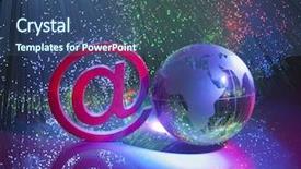  Presentation with fiber optic - Slides featuring abstract internet technology fiber optic background and a ocean colored foreground