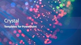  Presentation with fiber optic - Cool new presentation theme with abstract internet technology fiber optic backdrop and a ocean colored foreground