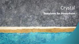  Presentation with abstract - Beautiful presentation theme featuring abstract-landscape-created-with-amate backdrop and a gray colored foreground