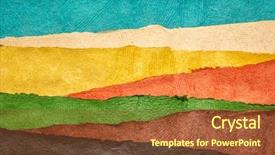  Presentation with cream gold texture paper - Colorful PPT layouts enhanced with abstract landscape created with sheets backdrop and a tawny brown colored foreground