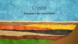  Presentation with abstract - Presentation design enhanced with abstract-landscape-created-with-sheets background and a light blue colored foreground