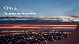  Presentation with colorado - Slides consisting of abstract-landscape-defocused-city-lights background and a teal colored foreground