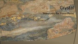  Presentation with slate - Slide deck consisting of abstract landscape in a flat multi color foliated slate rock background and a coral colored foreground