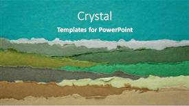  Presentation with green earth - Presentation theme featuring abstract-landscape-in-blue-green background and a teal colored foreground