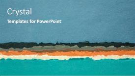  Presentation with cotton fabric - Colorful slide set enhanced with abstract-landscape-in-blue-pastel backdrop and a teal colored foreground