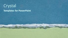  Presentation with colorful fabric - Slide deck with abstract-landscape-in-blue background and a ocean colored foreground