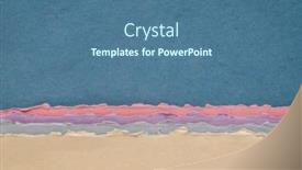  Presentation with pastel pink - Slides featuring abstract-landscape-in-blue background and a ocean colored foreground