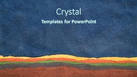  Presentation with green abstract - Presentation theme featuring abstract-landscape-in-brown-green background and a ocean colored foreground