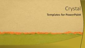  Presentation with green abstract - Cool new slide set with abstract-landscape-in-brown backdrop and a yellow colored foreground