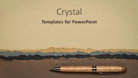  Presentation with pastel - Presentation design consisting of abstract-landscape-in-earth-pastel background and a coral colored foreground