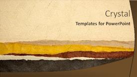  Presentation with paper - Amazing PPT theme having abstract-landscape-in-earth-tones backdrop and a lemonade colored foreground
