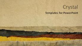  Presentation with desolate cracked earth landscape - Amazing PPT layouts having abstract-landscape-in-earth-tones backdrop and a coral colored foreground