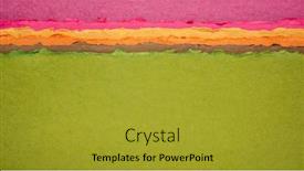  Presentation with colorful fabric - Presentation theme with abstract-landscape-in-green background and a gold colored foreground