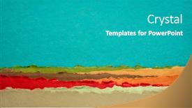  Presentation with cotton fabric - Theme with abstract-landscape-in-pastel-tones background and a teal colored foreground