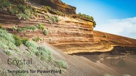  Presentation with lava - PPT theme having abstract-lava-formations-in-el background and a coral colored foreground