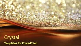  Presentation with gold sparkle glitter - Cool new presentation theme with abstract-light-blur-blink-sparkle backdrop and a tawny brown colored foreground
