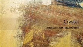  Presentation with light colors - PPT theme enhanced with abstract light brown - brushstrokes of different colors background and a coral colored foreground