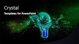  Presentation with light abstract - Slides with abstract-light-bulb-background-blue background and a black colored foreground