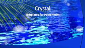  Presentation with abstract water colour - Amazing presentation theme having abstract light reflection on water backdrop and a  colored foreground
