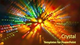  Presentation with black abstract - Colorful slide deck enhanced with abstract lights on a black backdrop and a tawny brown colored foreground