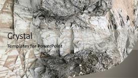  Presentation with sky and rock abstract - PPT theme consisting of abstract limestone rock formation forming background and a light gray colored foreground