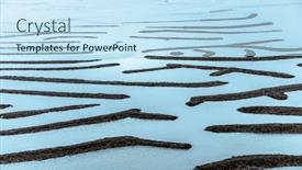  Presentation with blue abstract wavy lines - Audience pleasing slides consisting of abstract-lines-in-shoal backdrop and a sky blue colored foreground