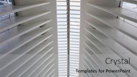  Presentation with abstract modern architecture - Colorful presentation design enhanced with abstract-lines-on-architecture-modern backdrop and a light gray colored foreground