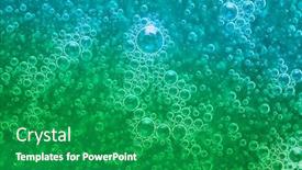  Presentation with abstract green - Presentation theme featuring abstract-liquid-soap-bubbles-green background and a ocean colored foreground
