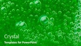  Presentation with abstract green - Colorful presentation design enhanced with abstract-liquid-soap-bubbles-green backdrop and a forest green colored foreground