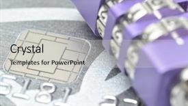  Presentation with credit card - Presentation with abstract lock your credit card background and a  colored foreground