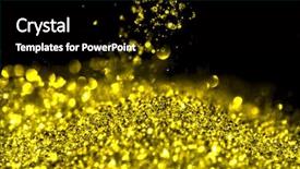  Presentation with golden lights - Colorful PPT theme enhanced with abstract luxurious golden lights glitter backdrop and a black colored foreground